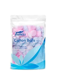 Femiss Beauty Cotton  Balls-100 & 50 Pieces (Pack Of 2)-thumb1