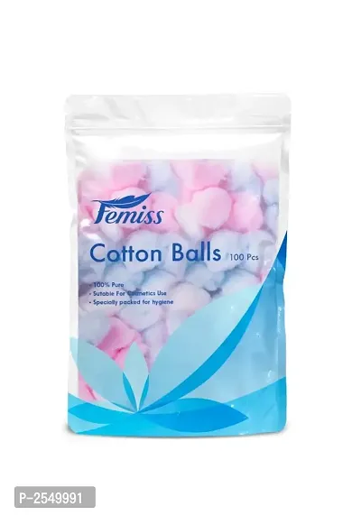 Femiss Beauty Cotton  Balls-100 & 50 Pieces (Pack Of 2)-thumb2