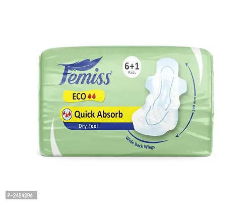 Femiss Dry Feel Over Night Sanitary Pad Eco Extra Large Pack Of 5 Each 8 Pads Prep Razor Free Gift Sanitary Needs-thumb0