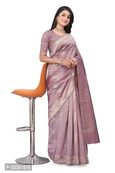 Elegant Litchi Silk Banarasi Partywear Sarees With Blouse Piece-thumb0