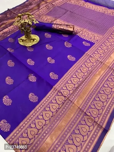 Beautiful Art Silk Saree with Blouse piece-thumb2