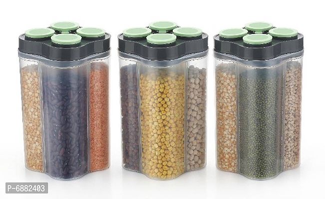 Container Set for Kitchen airtight Plastic storage container Kitchen set of 3-2500ML