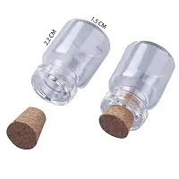 Aumni Crafts std-jefs-pack-boxnsupp-00123 Glass Miniature Vial With Cork Stopper - 5 ml, 10 Pieces, Transparent-thumb1