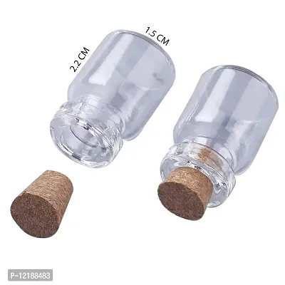 Aumni Crafts std-jefs-pack-boxnsupp-00123 Glass Miniature Vial With Cork Stopper - 5 ml, 10 Pieces, Transparent-thumb2