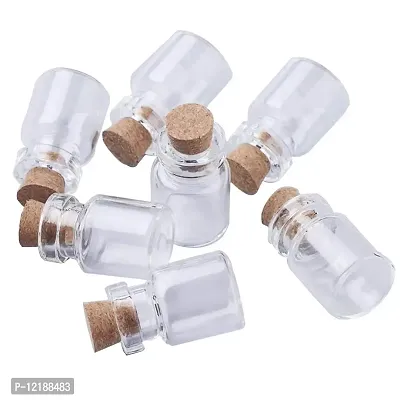 Aumni Crafts std-jefs-pack-boxnsupp-00123 Glass Miniature Vial With Cork Stopper - 5 ml, 10 Pieces, Transparent-thumb4