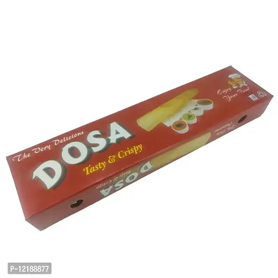 Aumni Crafts Dosa Packing Paper Takeaway Box (Pack of 10) 12x3x1.5 Inch Random Red Design