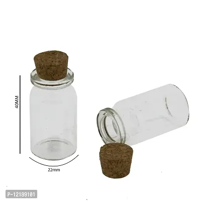 Aumni Crafts std-jefs-pack-boxnsupp-00124 Glass Miniature Vials - 10 ml, 10 Pieces, Transparent-thumb2