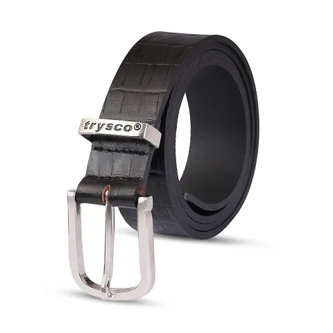 trysco? Genuine Leather Effect Belt for Men / Men's Leather Belt (WIDTH - 33MM / WAIST SIZE -26""-44"")