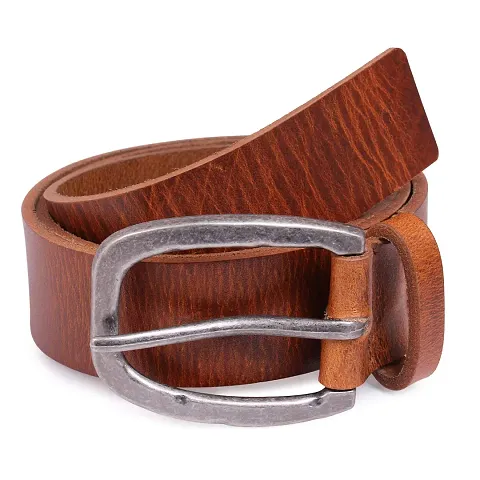 TRYSCO? , Men Genuine Leather Wrinkled Effect Belt (35MM) (Waist Size 30""- 44"")
