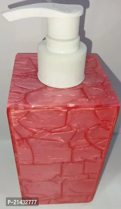 SINTAGE Shampoo Dispenser 250ml Acrylic Pink Dispenser for Soap Conditioner Lotion Liquid Unbreakable Soap Dispenser Sanitizer Shower Gel Liquid Shampoo Pump Dispenser- Pink, 250Ml-thumb4