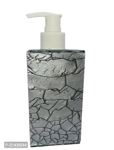 SINTAGE Soap Dispenser 250ml Acrylic Grey Dispenser for Soap Shampoo Conditioner Lotion Liquid Unbreakable Soap Dispenser Sanitizer Shower Gel Liquid Shampoo Pump Dispenser- Grey, 250Ml