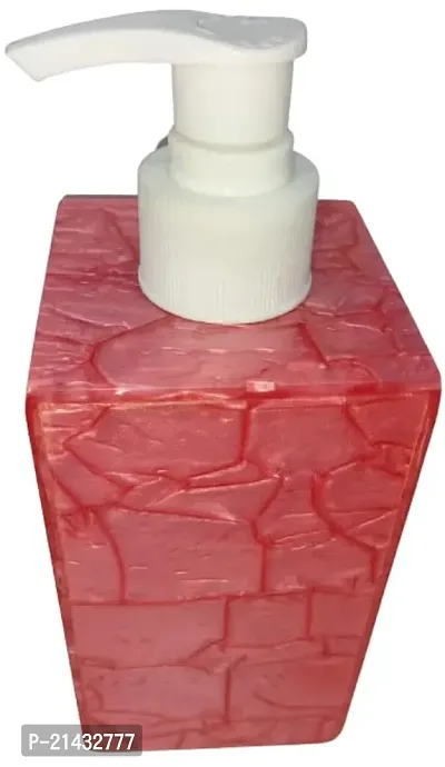 SINTAGE Shampoo Dispenser 250ml Acrylic Pink Dispenser for Soap Conditioner Lotion Liquid Unbreakable Soap Dispenser Sanitizer Shower Gel Liquid Shampoo Pump Dispenser- Pink, 250Ml-thumb3