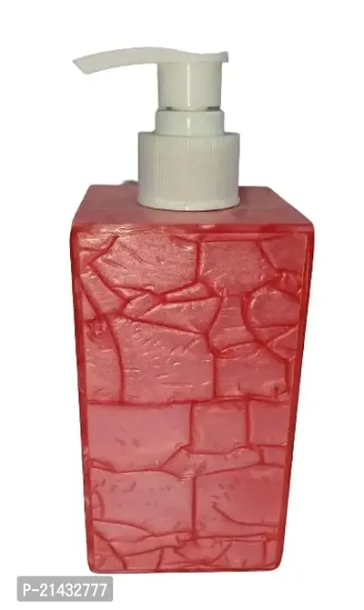 SINTAGE Shampoo Dispenser 250ml Acrylic Pink Dispenser for Soap Conditioner Lotion Liquid Unbreakable Soap Dispenser Sanitizer Shower Gel Liquid Shampoo Pump Dispenser- Pink, 250Ml-thumb0