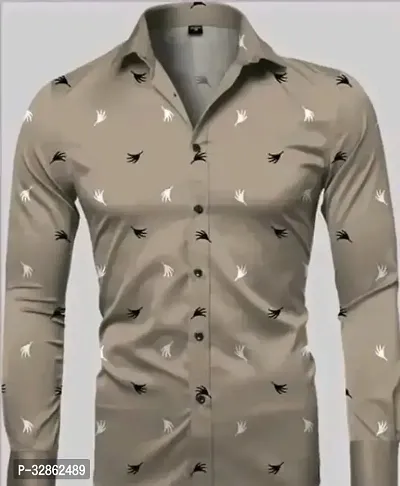 Stylish and Comfortable Cotton Blend Printed Casual Shirt For Men-thumb0