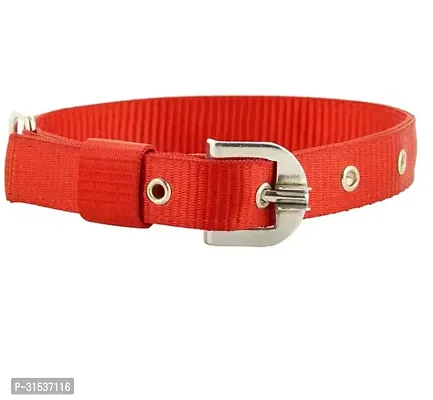 Strong Soft Nylon Adult Dogs Collar Belt Combo of Dog Collar with Dog Leash 2 INCH Red 03-thumb0