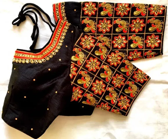 Fancy Jacquard Silk Blouse For Women