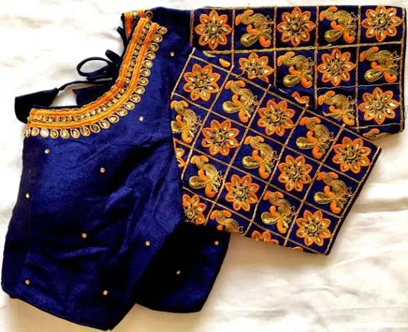 Fancy Jacquard Silk Blouse For Women