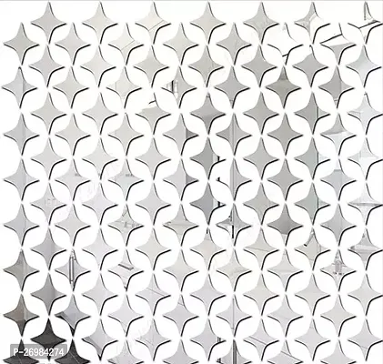 Designer Silver Glass Mirrors Wall Decor Pack Of 100