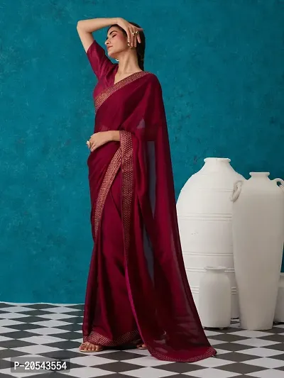 Stylish Fancy Designer Silk Saree With Blouse Piece For Women-thumb0
