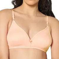 EDEN Lingerie Womens Non Padded Half-Coverage T-Shirt Bra - SKIN, |EDEN02_SKIN| Pack of 1-thumb3