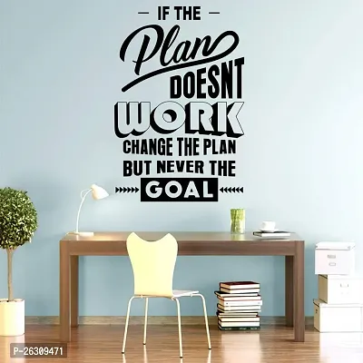 Change The Plan - Never The Goal - Typography - Office - Inspirational - Motivational - Quotes - Wall Sticker Sm615 (Multi Colour, Vinyl - 60Cm X 90 Cm)