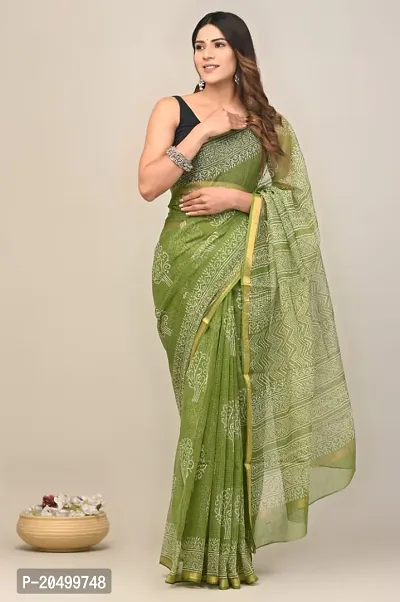 Alluring Multicoloured Kota Doriya Saree With Blouse Piece-thumb0