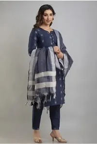 Classic Cotton Printed Kurta, Bottom and Dupatta Set for Women-thumb3