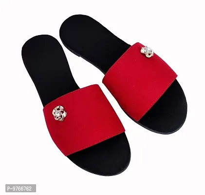 Atulit Stylish and Comfortable Slippers or Flats for Girls and Women (Red, Numeric_4)-thumb5