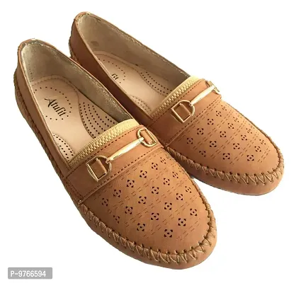 Atulit Casual Stylish/Formal Bellies/Loafers/Shoes for Girls/Women (Tan, Numeric_4)-thumb0