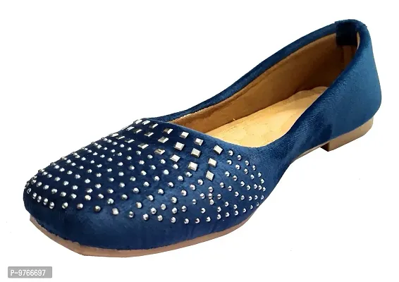 Atulit Bellies/Belly Shoe for Women Stylish. (Blue, Numeric_6)-thumb2