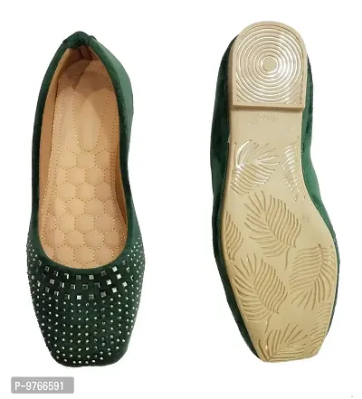 Atulit Bellie Shoes or Belly Shoe for Women Stylish. (Green, Numeric_9)-thumb5