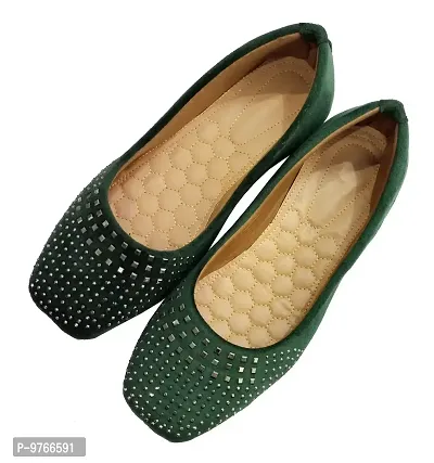 Atulit Bellie Shoes or Belly Shoe for Women Stylish. (Green, Numeric_9)-thumb3