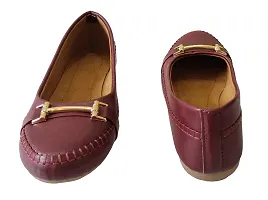 Atulit Stylish Bellies Belly Shoe with Heels for Women and Girls (Maroon, Numeric_4)-thumb4