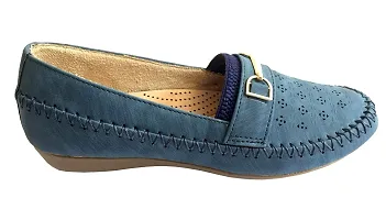 Atulit Stylish Fashionable Belly/Bellies Shoes for Women and Ladies (Blue, Numeric_7)-thumb1