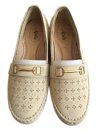 Atulit Casual Stylish/Formal Bellies/Loafers/Shoes for Girls/Women (Cream, Numeric_3)-thumb2