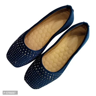 Atulit Bellies/Belly Shoe for Women Stylish. (Blue, Numeric_6)-thumb3