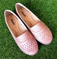 Atulit Bellies/Belly Shoes for Women and Ladies (Peach, Numeric_3)-thumb2