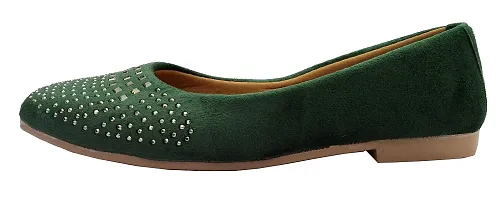 Atulit Bellie Shoes or Belly Shoe for Women Stylish. (Green, Numeric_9)-thumb3