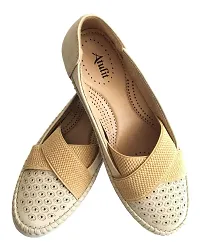 Atulit Women's Stylish Bellies/Belly Shoes, Cream-thumb1