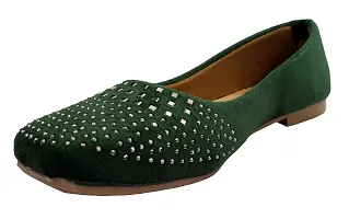 Atulit Bellie Shoes or Belly Shoe for Women Stylish. (Green, Numeric_9)-thumb1