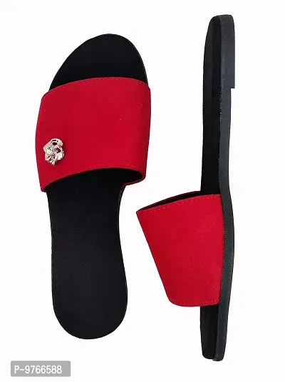 Atulit Stylish and Comfortable Slippers or Flats for Girls and Women (Red, Numeric_8)-thumb4