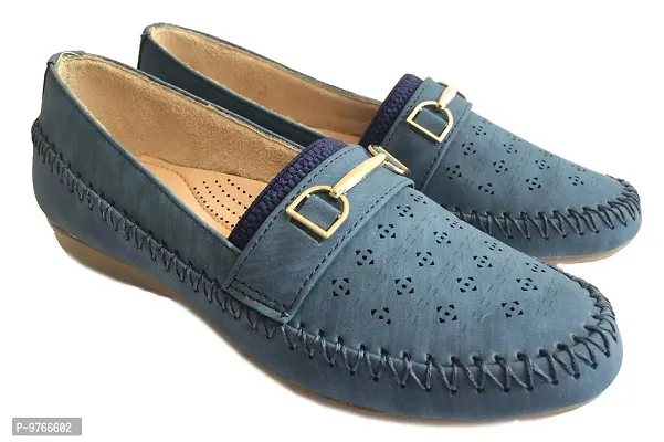 Atulit Casual Stylish/Formal Bellies/Loafers/Shoes for Girls/Women (Blue, Numeric_7)-thumb0