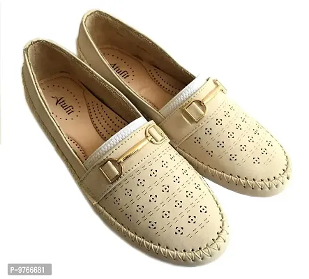 Atulit Stylish Fashionable Belly/Bellies Shoes for Women and Ladies (Cream, Numeric_5)