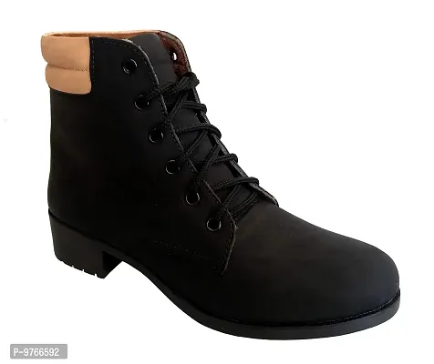 Atulit Fashionable High Neck Boot's for Girls | Stylish High Boots for Women Black-thumb2