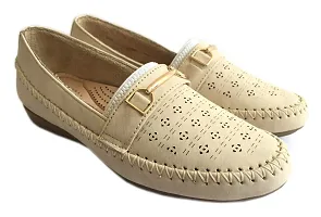 Atulit Stylish Fashionable Belly/Bellies Shoes for Women and Ladies (Cream, Numeric_5)-thumb3