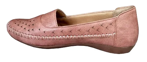 Atulit Bellies/Belly Shoes for Women and Ladies (Peach, Numeric_3)-thumb1