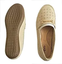 Atulit Casual Stylish/Formal Bellies/Loafers/Shoes for Girls/Women (Cream, Numeric_3)-thumb4