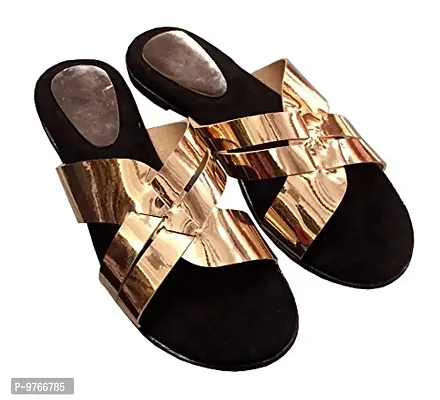 Atulit Stylish and Comfortable Sandals or Flats for Girls and Women (Copper, Numeric_6)-thumb0