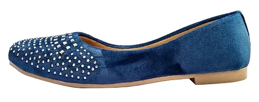 Atulit Bellies/Belly Shoe for Women Stylish. (Blue, Numeric_6)-thumb3