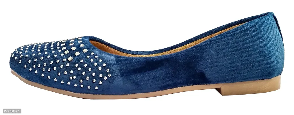 Atulit Bellies/Belly Shoe for Women Stylish. (Blue, Numeric_6)-thumb4